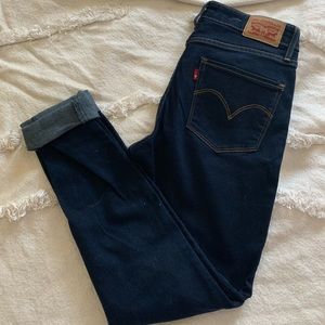 High rise skinny jeans